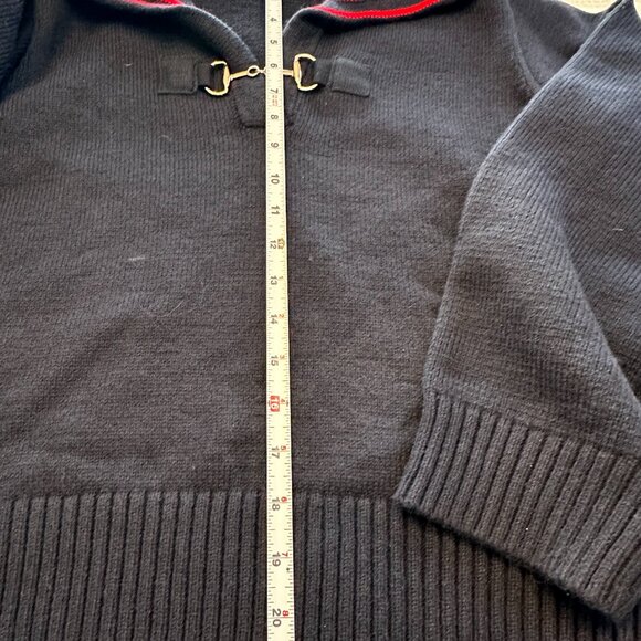 NWT Mau Mau Navy Sailor Collar Cashmere Blend Horsebit Knit Sweater M - Picture 7 of 8